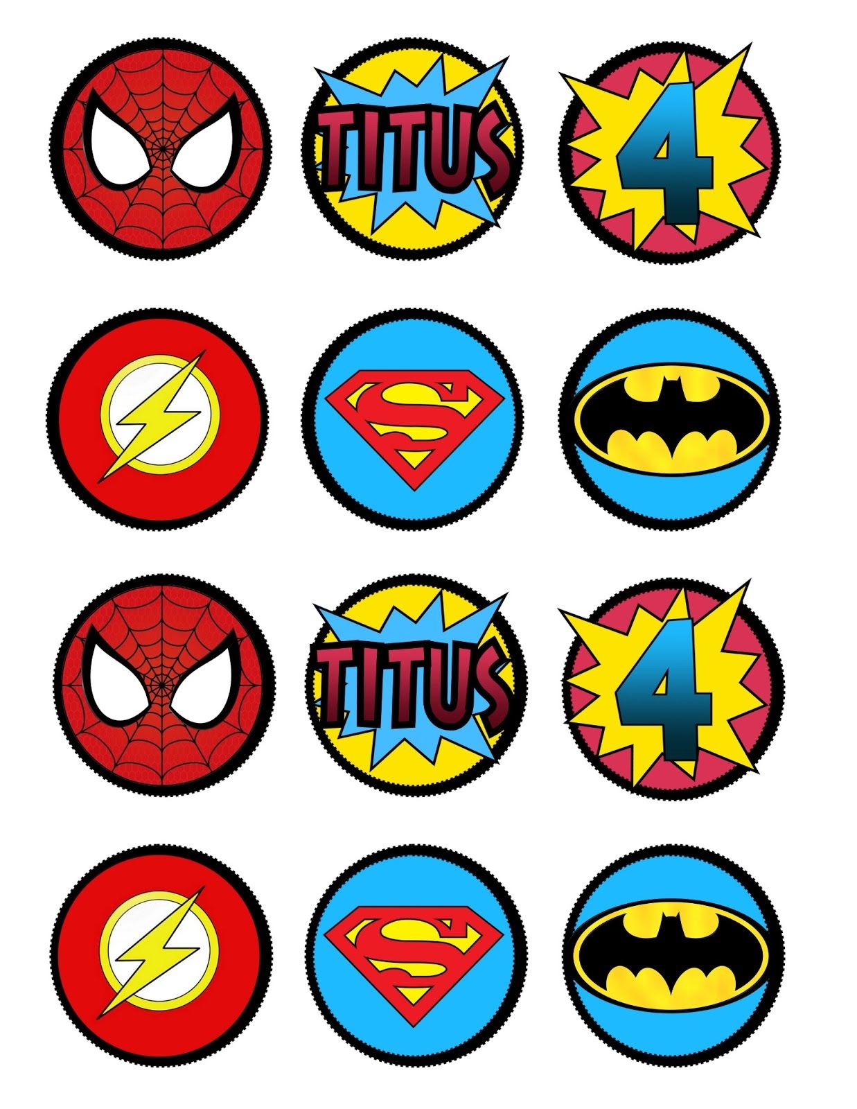 Super Hero Cupcake Toppers Or Decorationslots O&amp;#039; Lydia Free - Free Printable Superhero Pictures