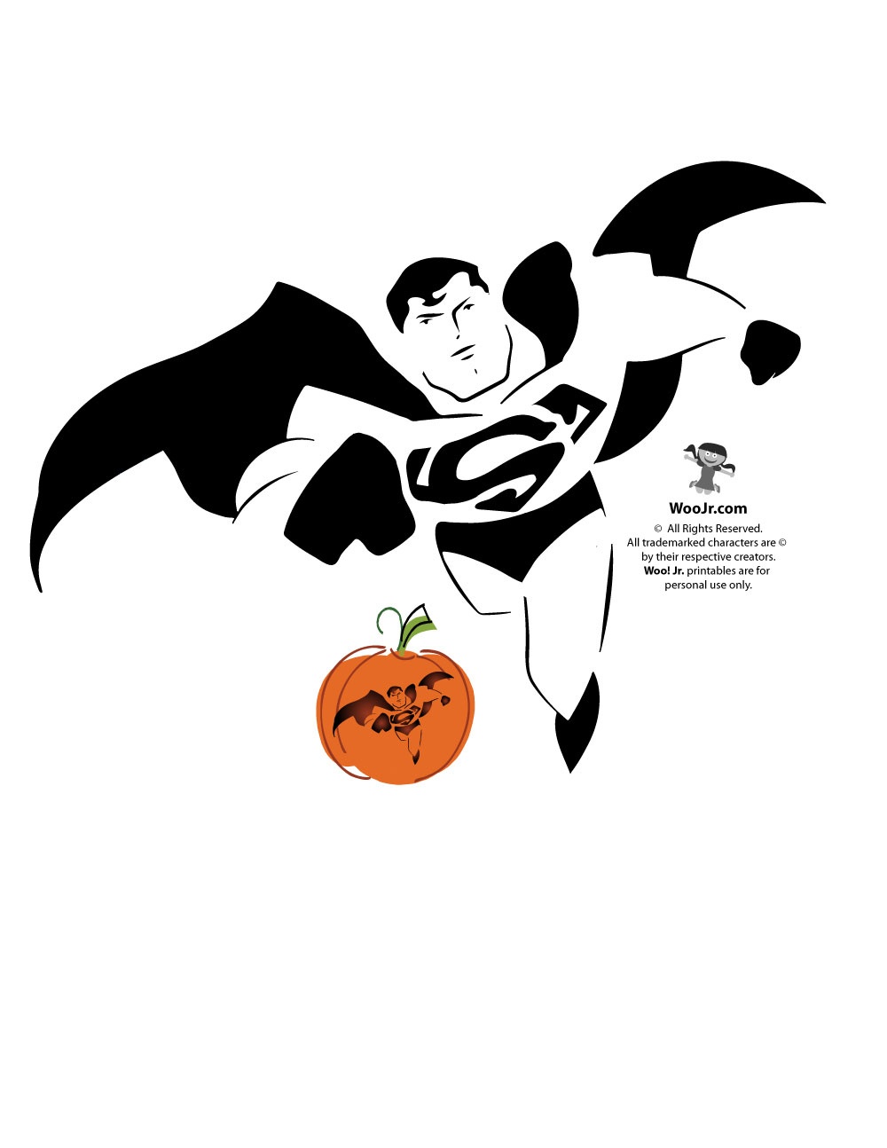 Superman, Batman, Wonder Woman &amp;amp; Dc Comics Villains Pumpkin Stencils - Superhero Pumpkin Stencils Free Printable