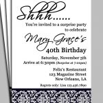 Surprise Birthday Party Invitation Wording For Adults — Birthday   Free Printable Surprise 40Th Birthday Party Invitations