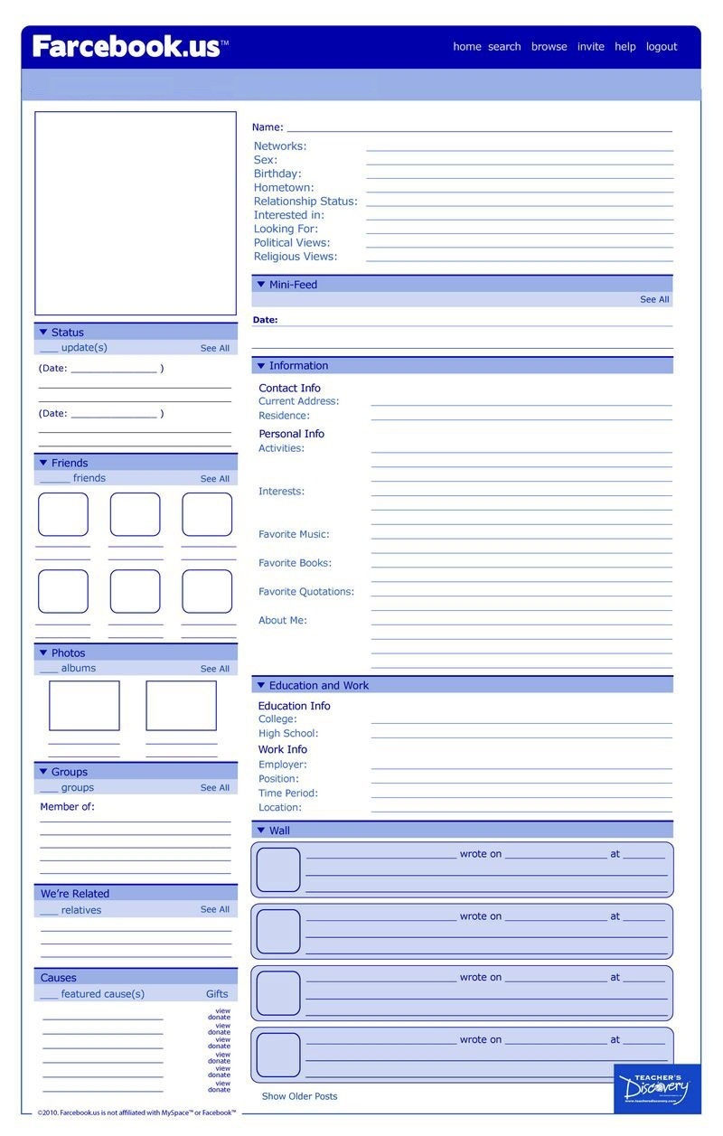 Tanya Mcatee (Tanyamcatee) On Pinterest - Free Printable Facebook Template