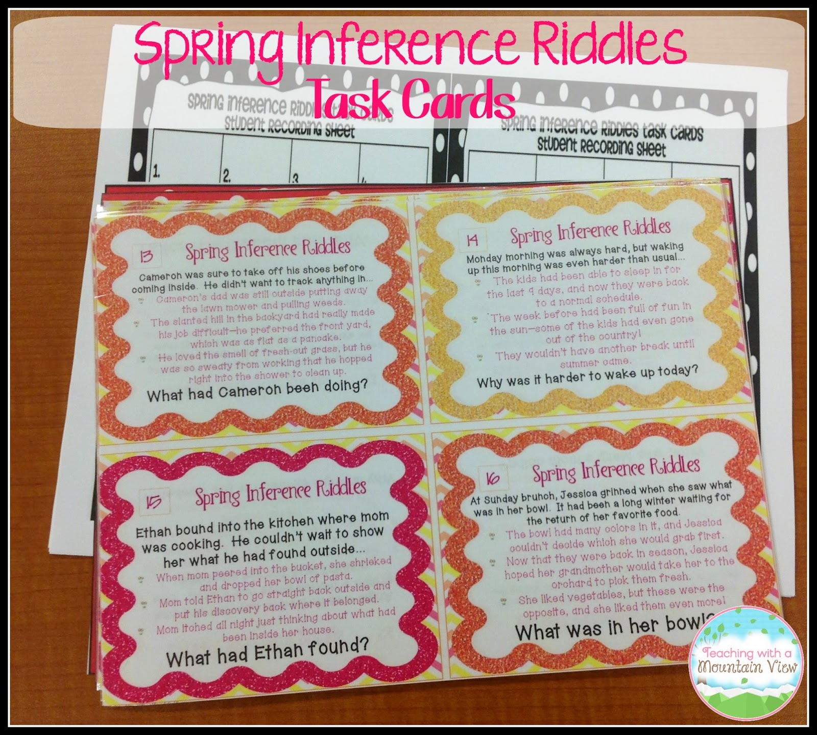 Task Card Corner: Student Created Task Cards For Assessment - Free Printable Kindergarten Task Cards