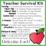 Teacher Survival Kit | Educational Activities | Survival Kit For   Teacher Survival Kit Free Printable