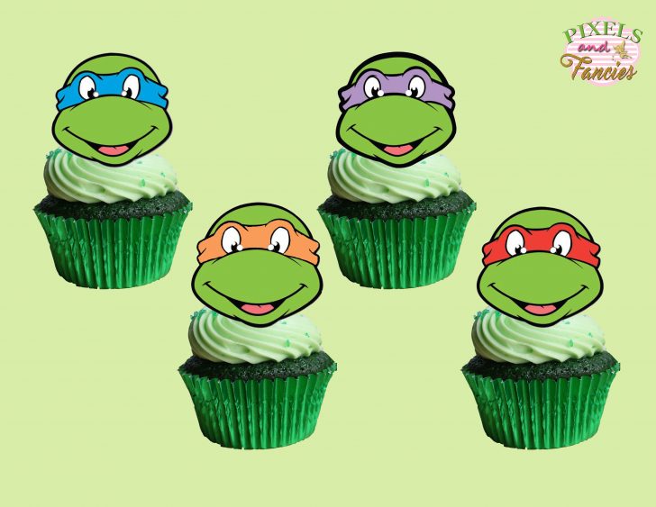 Free Printable Teenage Mutant Ninja Turtle Cupcake Toppers