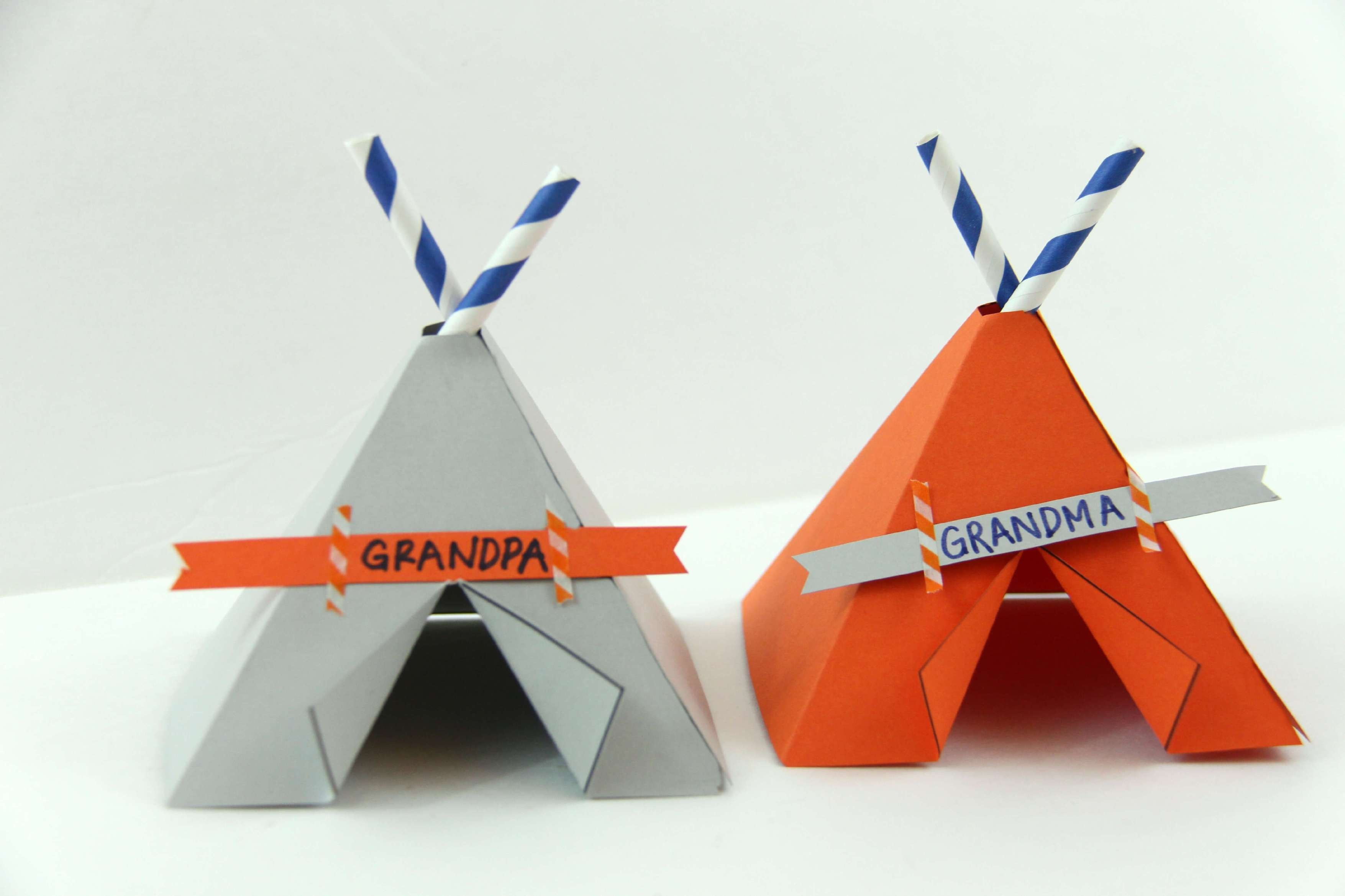 Teepee Name Place Cards | Free Printable Teepees | Thanksgiving - Free Printable Teepee