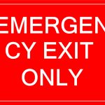 Temporary Emergency Exit Sign   Download This Free Printable   Free Printable Emergency Exit Only Signs