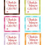 Thank You For Helping Me Grow" Free Printable Tags   Leah With Love   Free Printable Tags For Teacher Appreciation