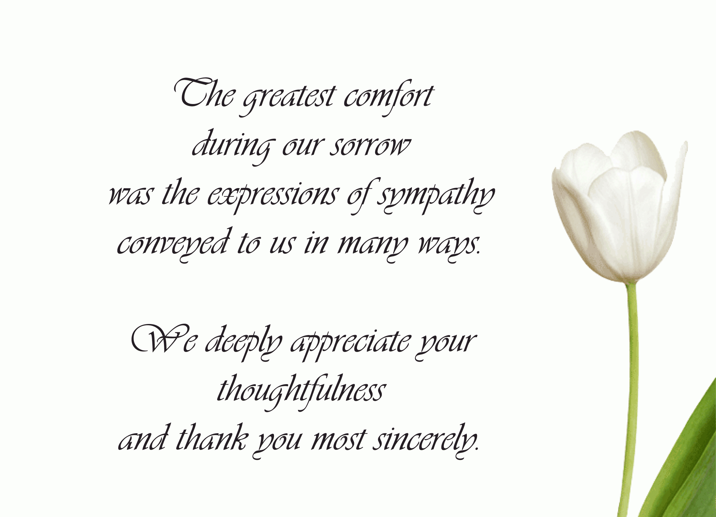 Thank You Funeral Cards - Kaza.psstech.co - Thank You Sympathy Cards Free Printable