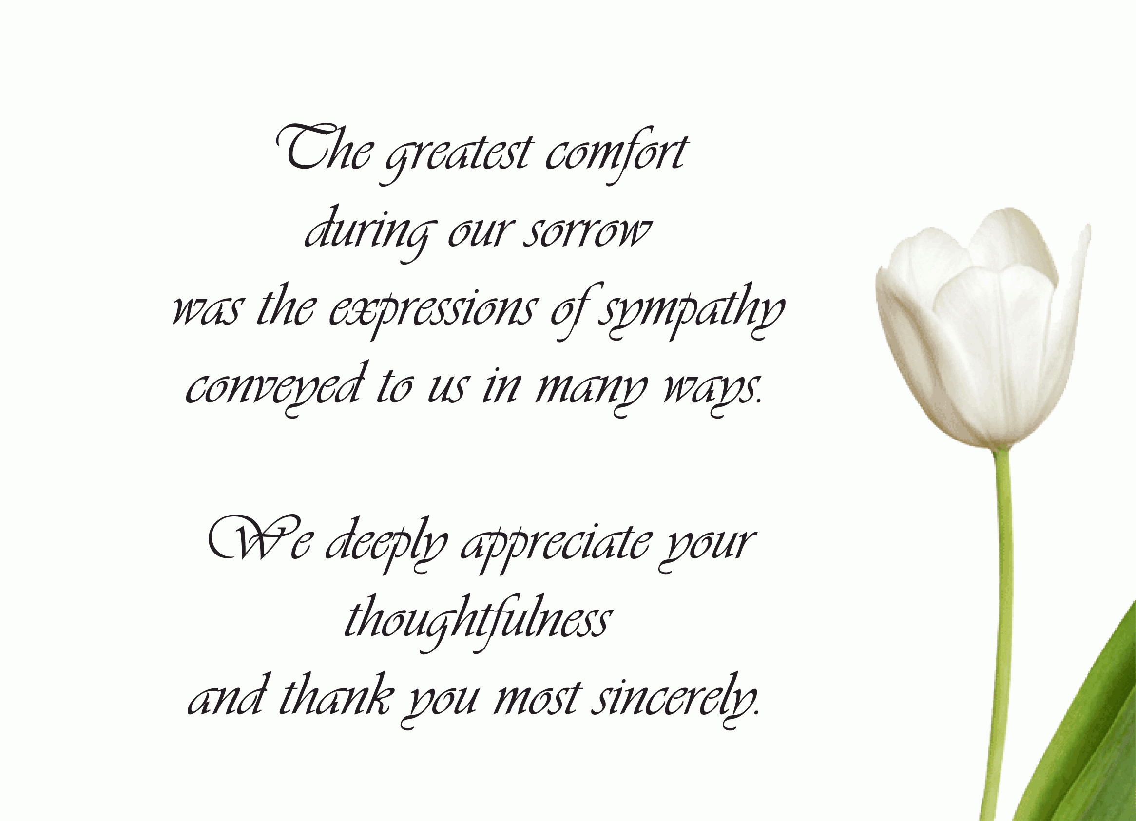 Thank You Sympathy Cards Free Printable Free Printable A to Z