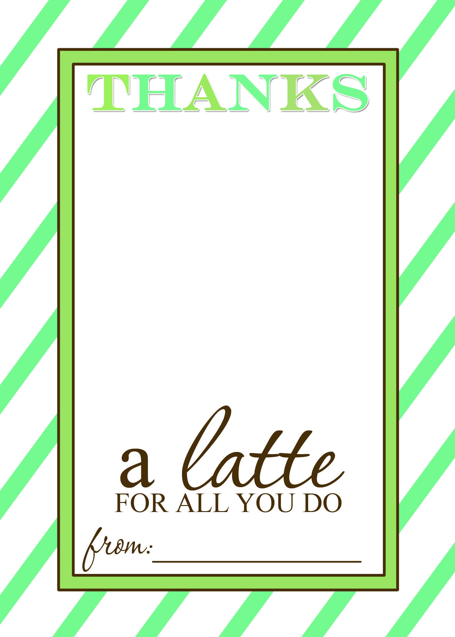 Thanks A Latte Free Printable Gift Card Holder Teacher Gift | Craft - Thanks A Latte Free Printable Card