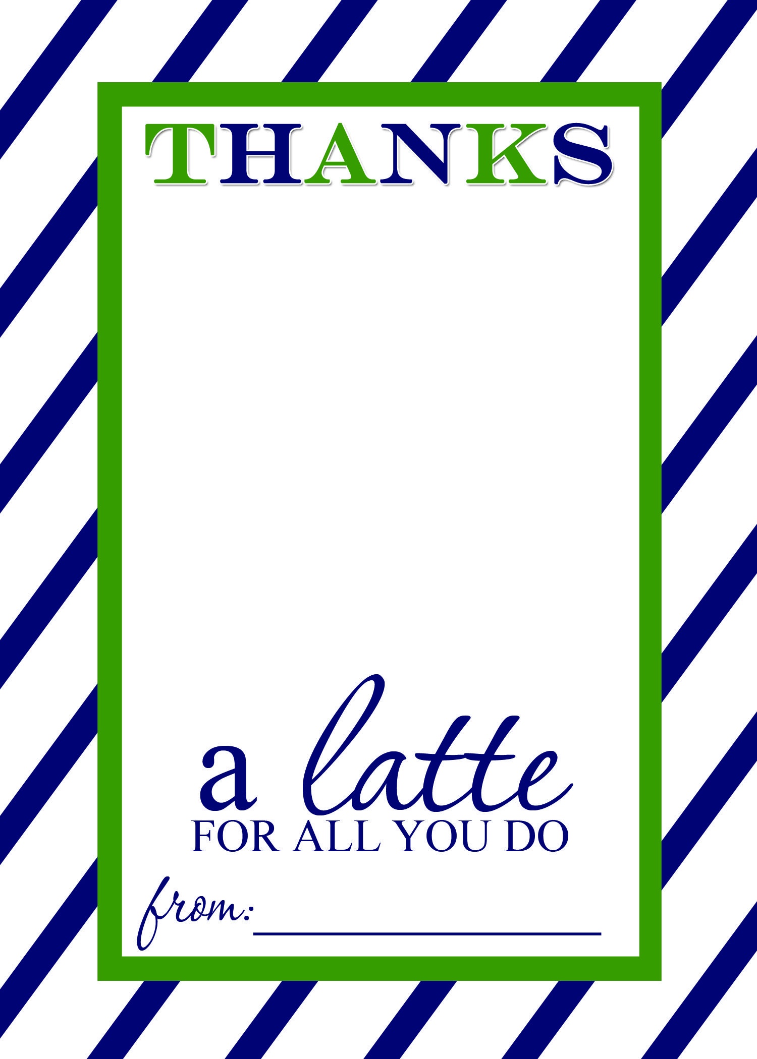 Thanks A Latte Free Printable Gift Card Holder Teacher Gift | Las - Thanks A Latte Free Printable