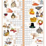 Thanksgiving Crossword Puzzle | Spanish Learning | Cours Anglais   Thanksgiving Crossword Puzzles Printable Free