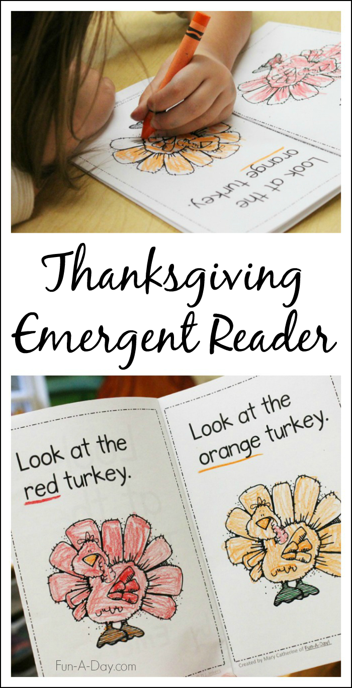 Thanksgiving Printable Emergent Reader To Teach Kids Colors - Thanksgiving Printable Books Free