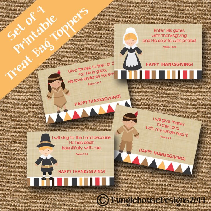 Free Printable Thanksgiving Treat Bag Toppers