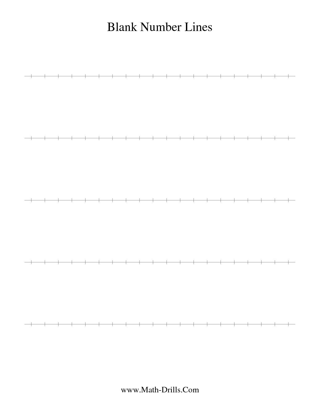 The Blank Number Line Math Worksheet From The Number Sense Worksheet - Free Printable Number Line