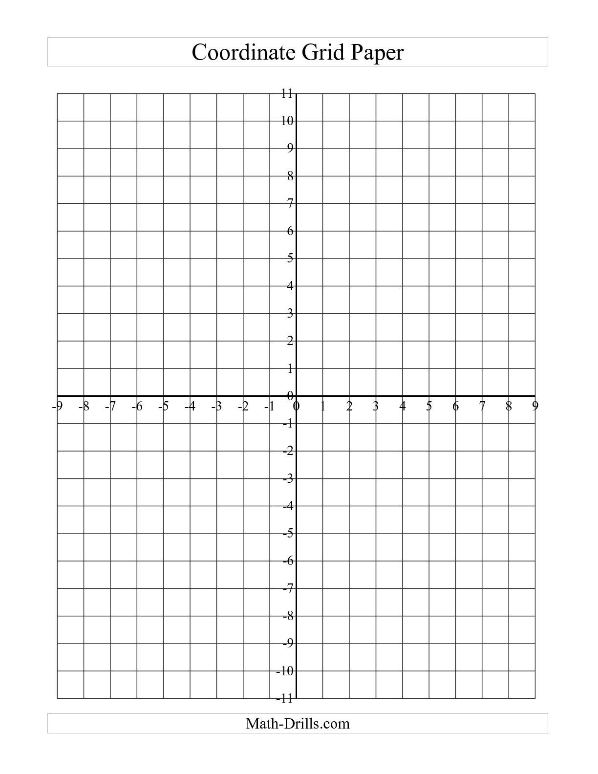 The Coordinate Grid Paper (Large Grid) (A) Math Worksheet From The - Free Printable Coordinate Grid Worksheets