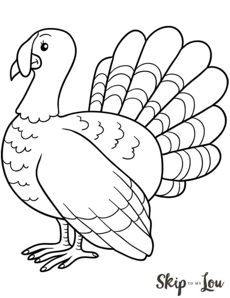 The Cutest Free Turkey Coloring Pages | Skip To My Lou - Free Printable Turkey Coloring Pages