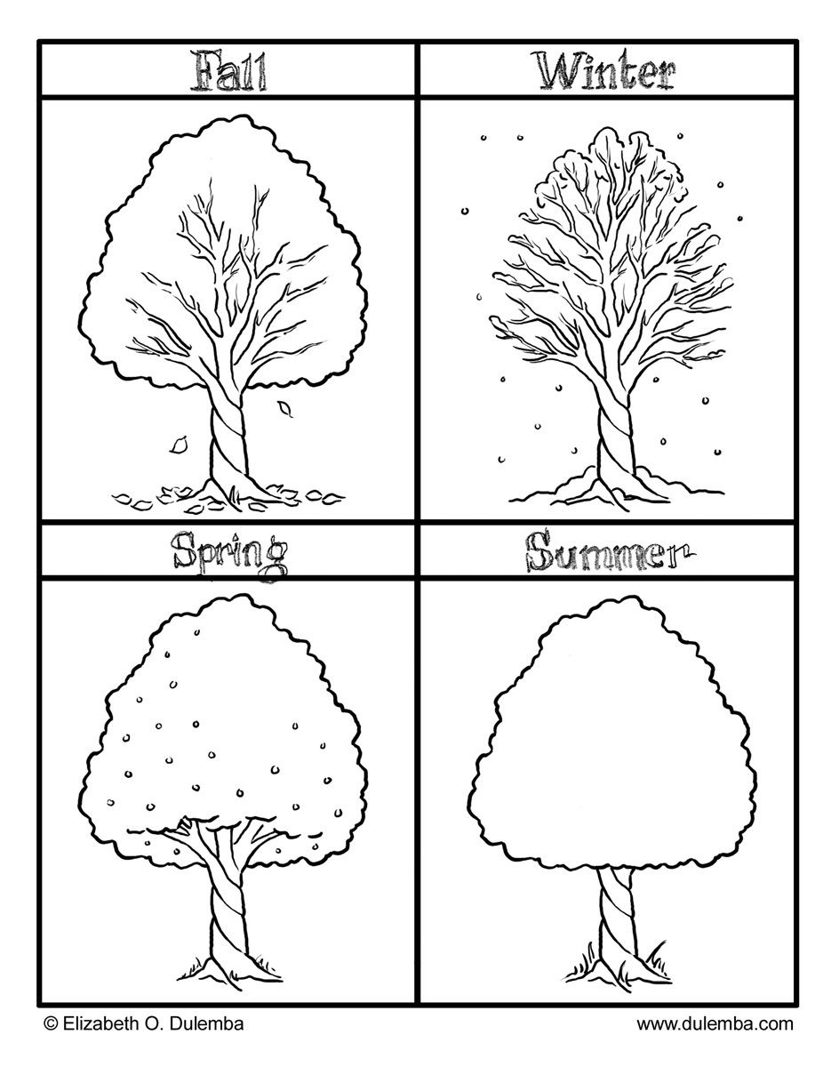 The Four Seasons Colouring Pages | Preschool | Seasons Worksheets - Free Printable Pictures Of The Four Seasons