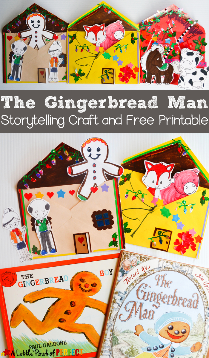 The Gingerbread Man Storytelling Craft And Free Printable - - Free Printable Gingerbread Man Activities