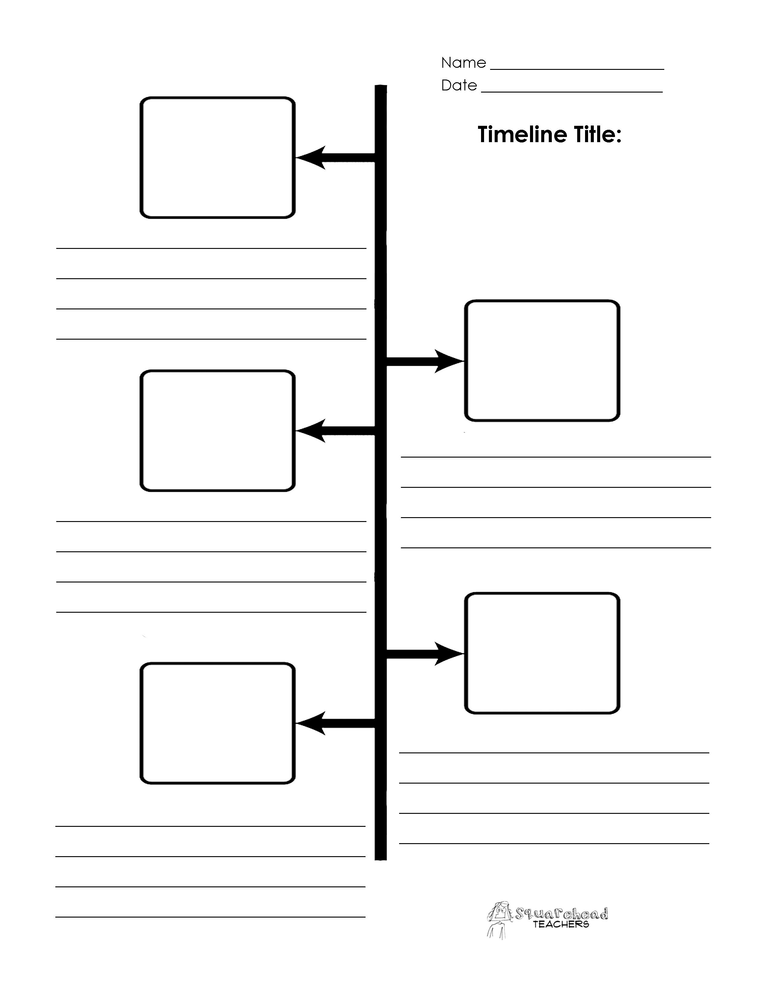 The Matchbox Diary: Social Studies | Sequence Of Events Timeline - Free Blank Timeline Template Printable