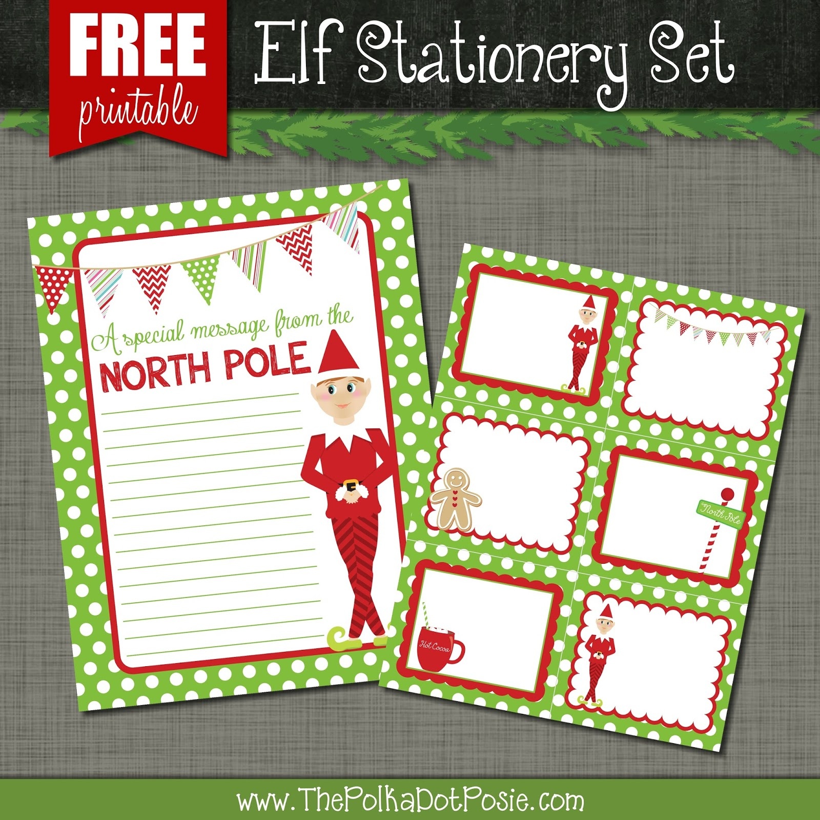 The Polka Dot Posie: Free Printables For Your Christmas Elf - Free Printable Elf Pattern