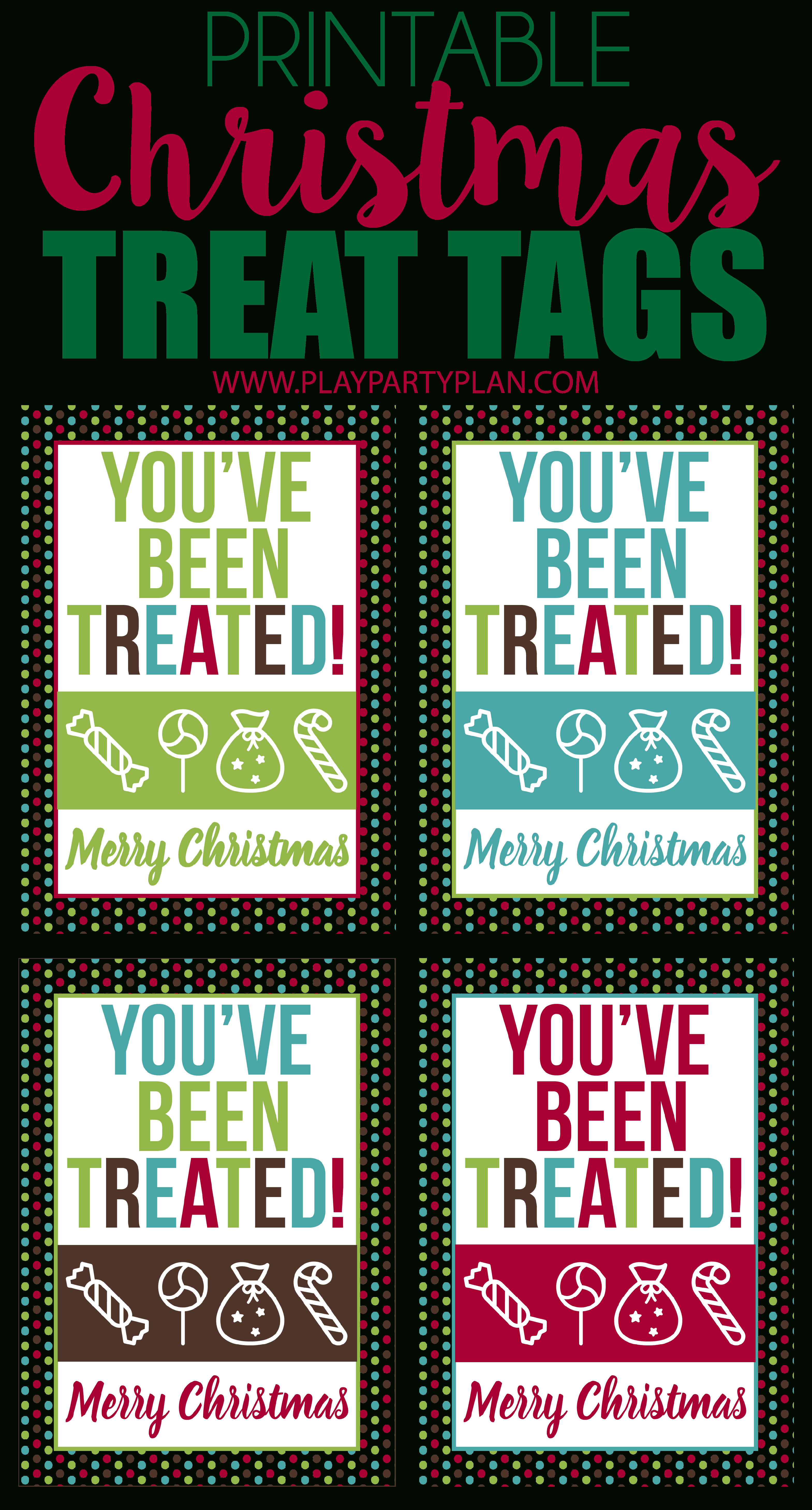 These Free Printable Christmas Treat Tags Are Perfect To Use As Bag - Free Printable Christmas Bag Toppers