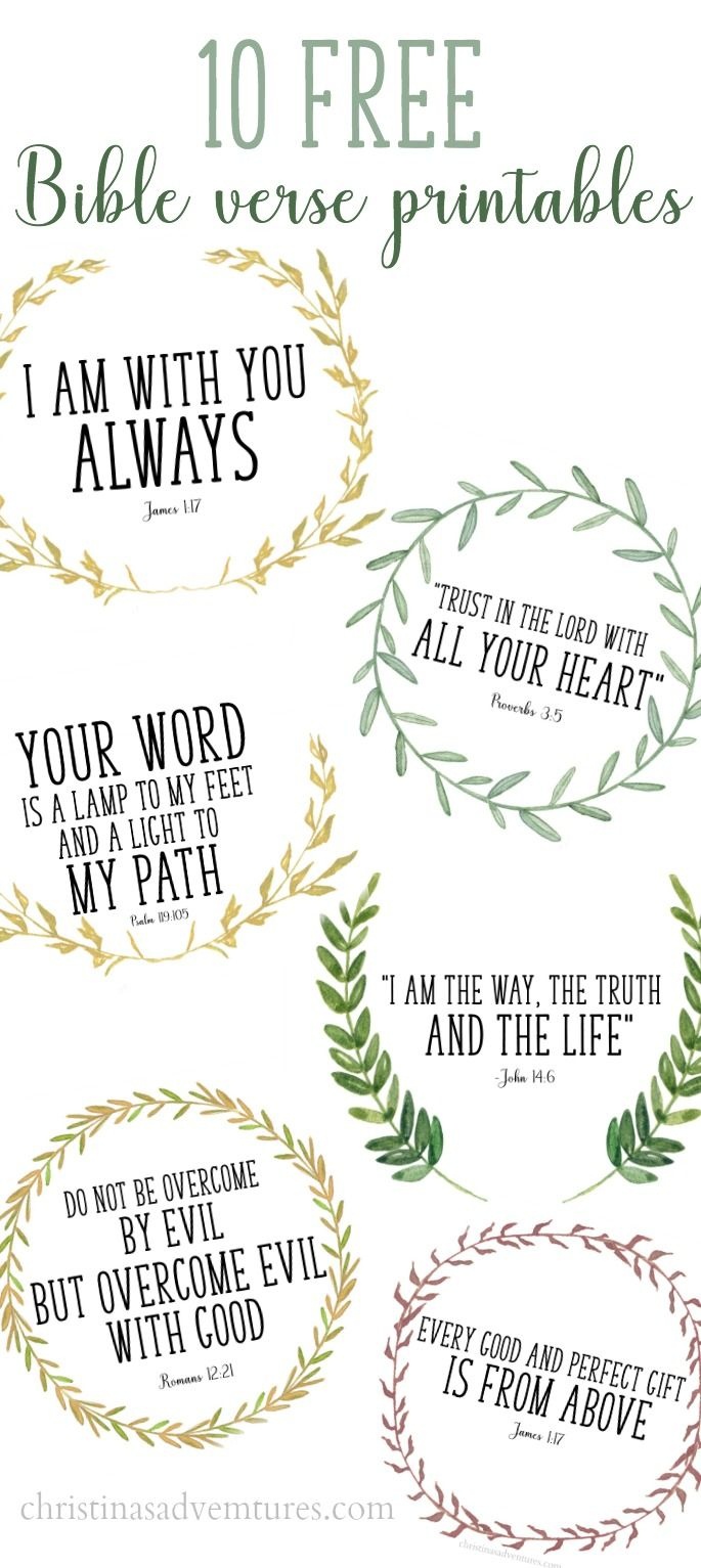 These Printable Bible Verses Are Free, And Are Perfect To Help Your - Free Printable Bible Verses