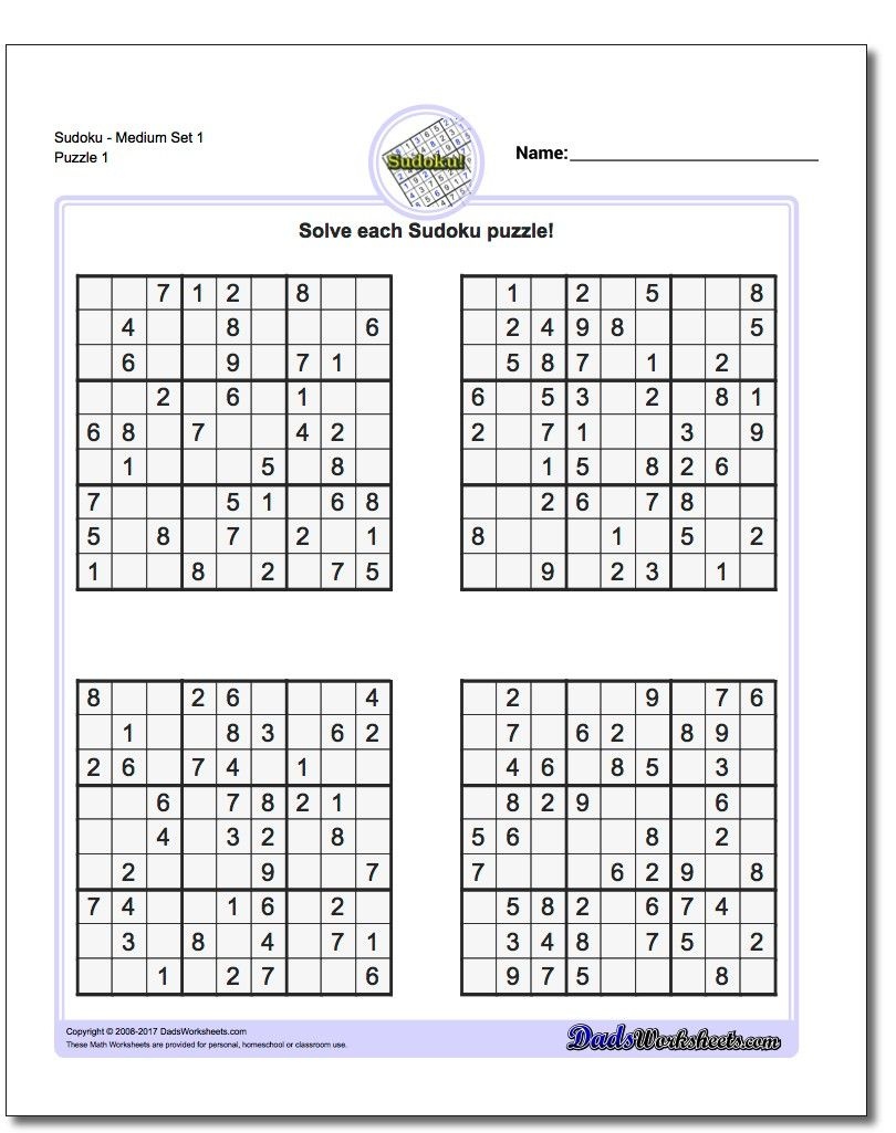 These Printable Sudoku Puzzles Range From Easy To Hard, Including - Free Printable Sudoku Puzzles