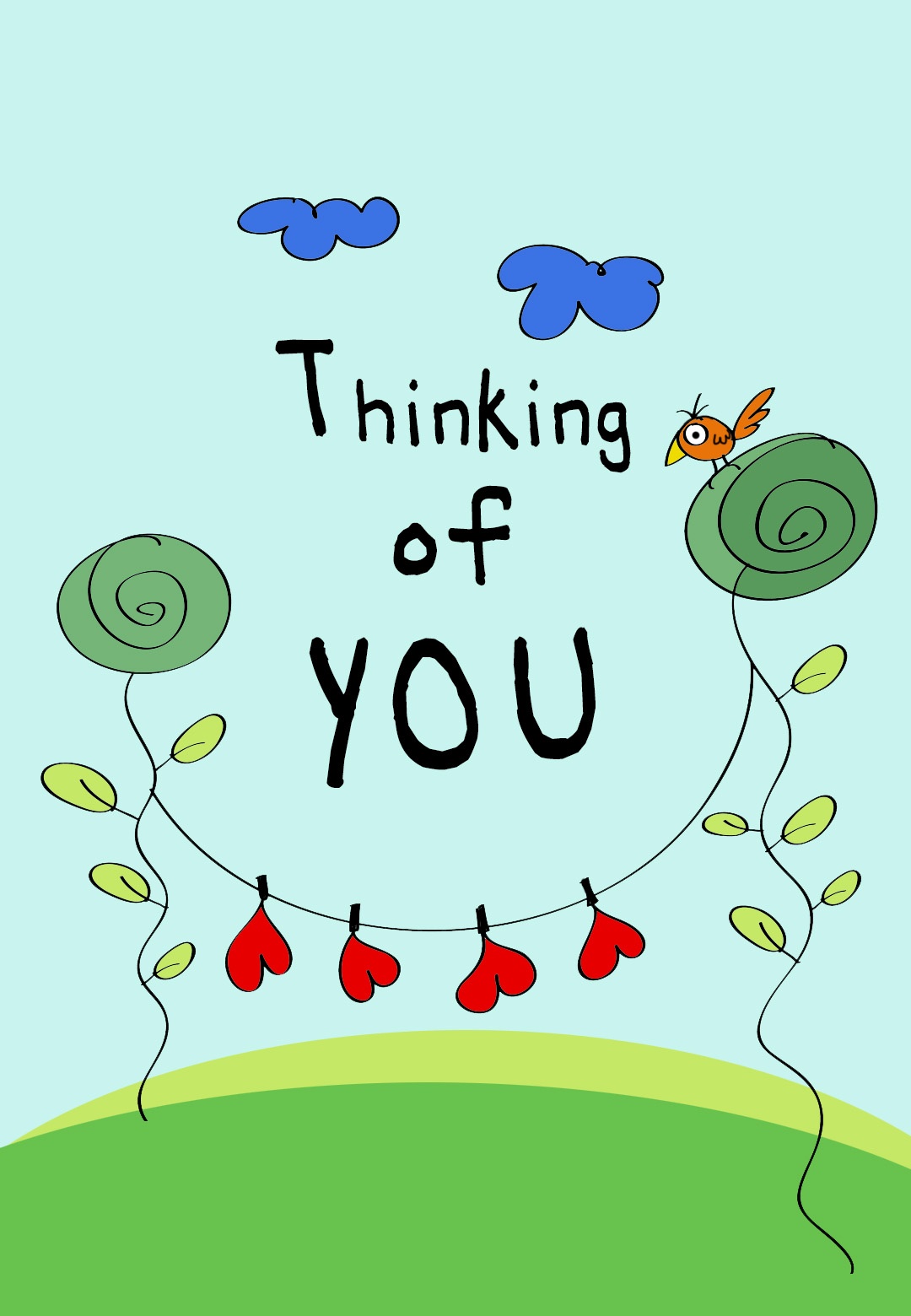 Thinking Of You - Love Card (Free) | Greetings Island - Free Printable Thinking Of You Cards