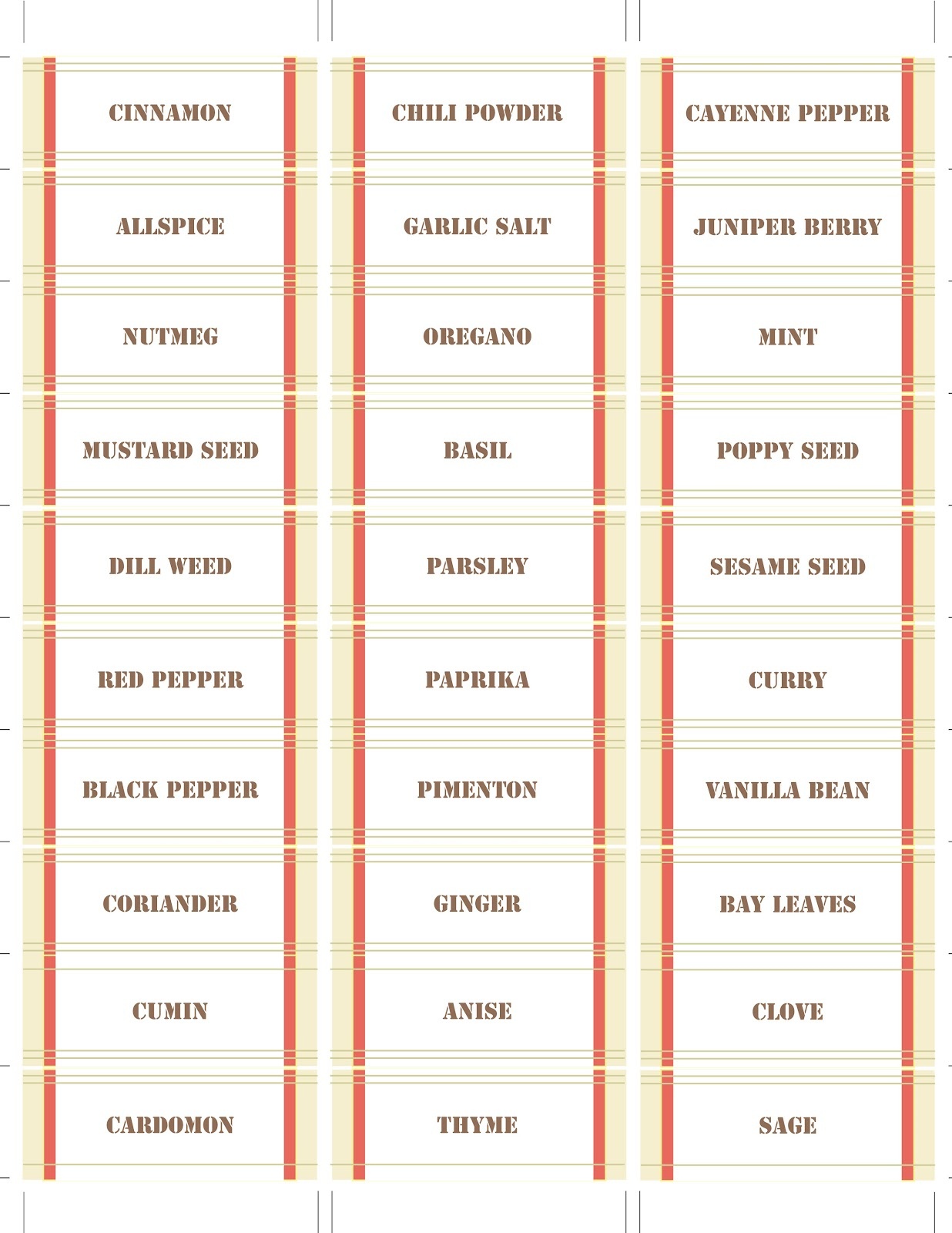This Designer Cooks: Printable Spice Labels! - Free Printable File Labels