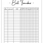 This Free Bill Tracker Template Will Literally Change Your Life   Free Printable Bill Tracker