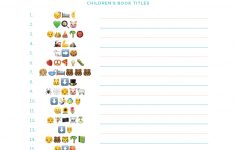 This Free Emoji Pictionary Baby Shower Game Printable Uses Emoji – Free Printable Baby Shower Games