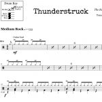 Thunderstruck – Acdc – Drum Sheet Music – Onlinedrummer   Free Printable Drum Sheet Music
