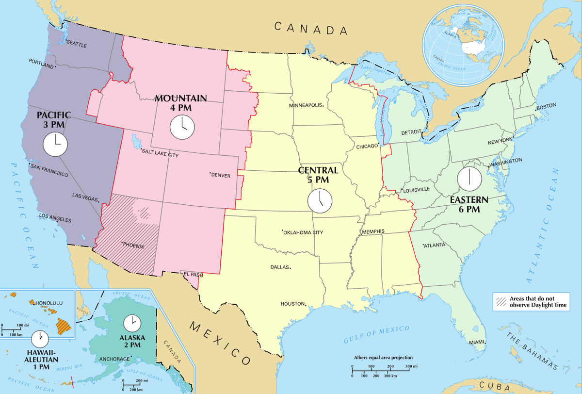 Time In The United States - Wikipedia - Free Printable Us Timezone Map With State Names