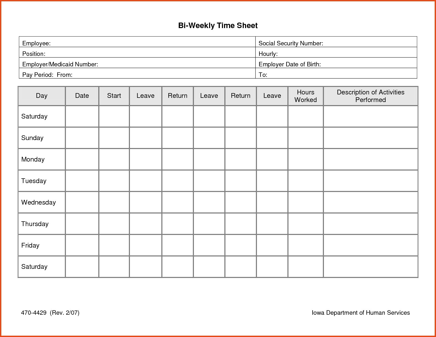 Time Sheets Template Unique 013 Time Sheet Templates Free Daily - Free Printable Time Sheets