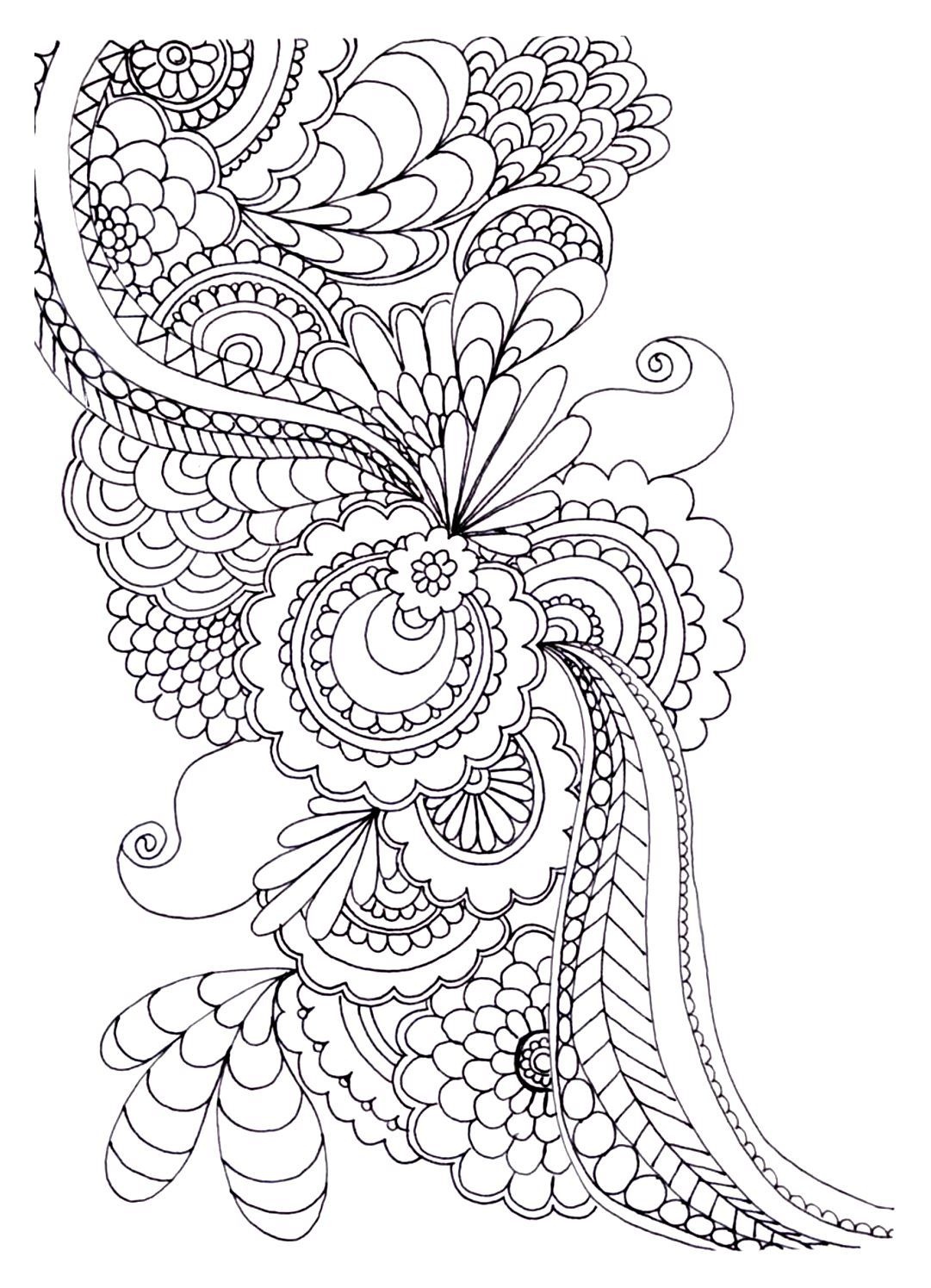To Print This Free Coloring Page «Coloring-Adult-Zen-Anti-Stress-To - Free Printable Flower Coloring Pages For Adults