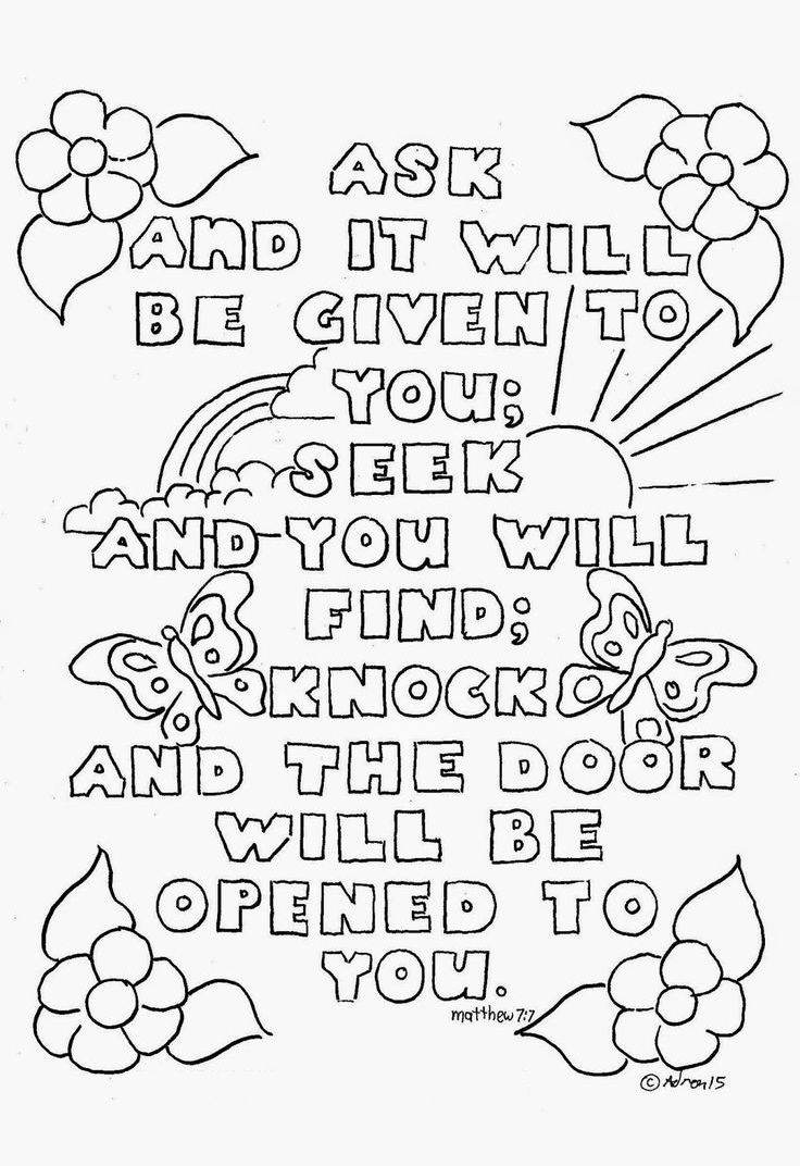 Top 10 Free Printable Bible Verse Coloring Pages Online | Coloring - Free Printable Sunday School Coloring Sheets