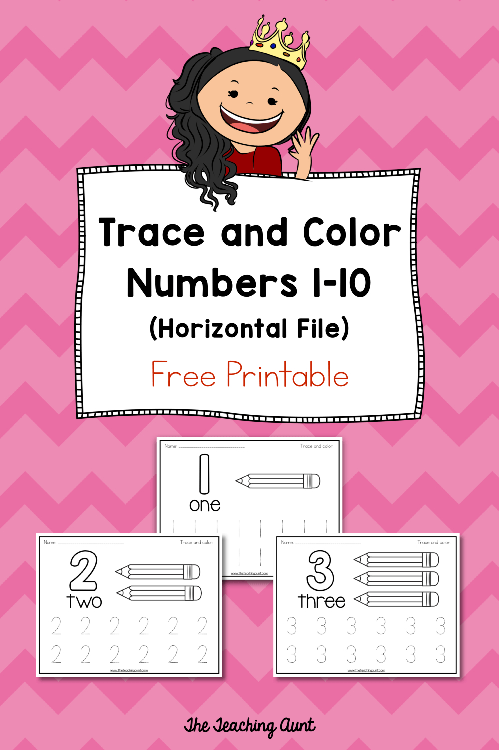 Trace And Color Number Pages Free Printable | Daycare Organization - Free Printable Learning Pages