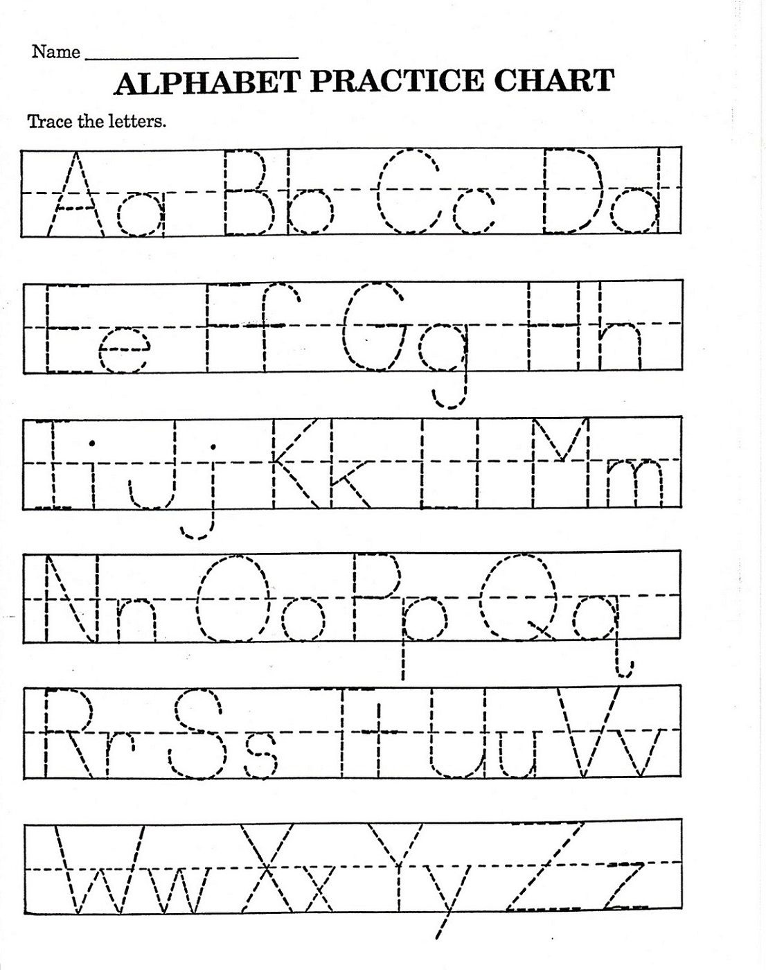 Trace Letter Worksheets Free | Reading And Phonics | Pre K Math - Free Printable Alphabet Worksheets For Kindergarten