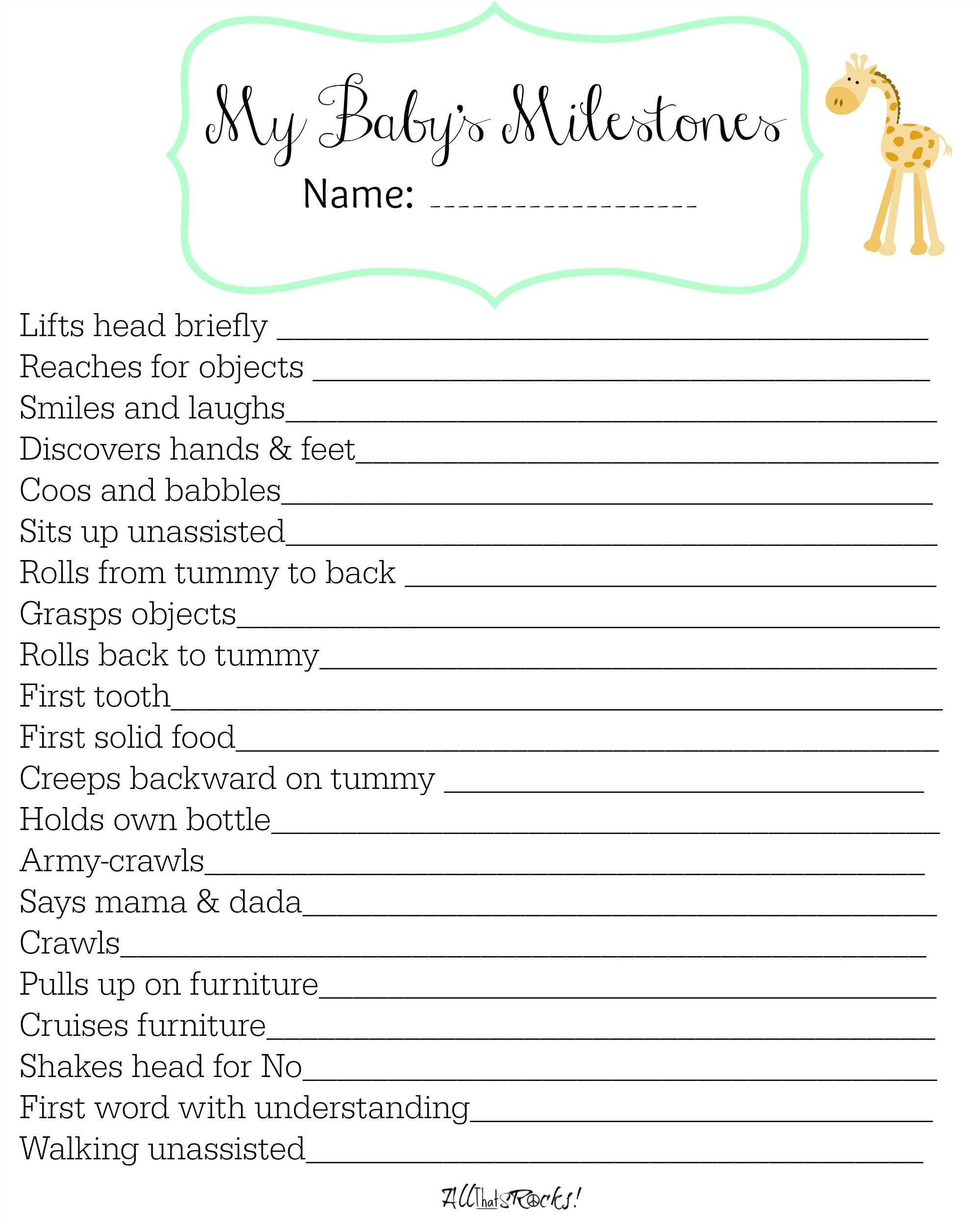 Track Baby&amp;#039;s Major Milestones With This Free Printable - Free Printable Baby Memory Book