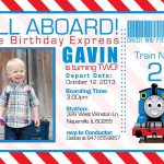 Train Birthday Invitation Templates Free   Invitations Design   Thomas Invitations Printable Free