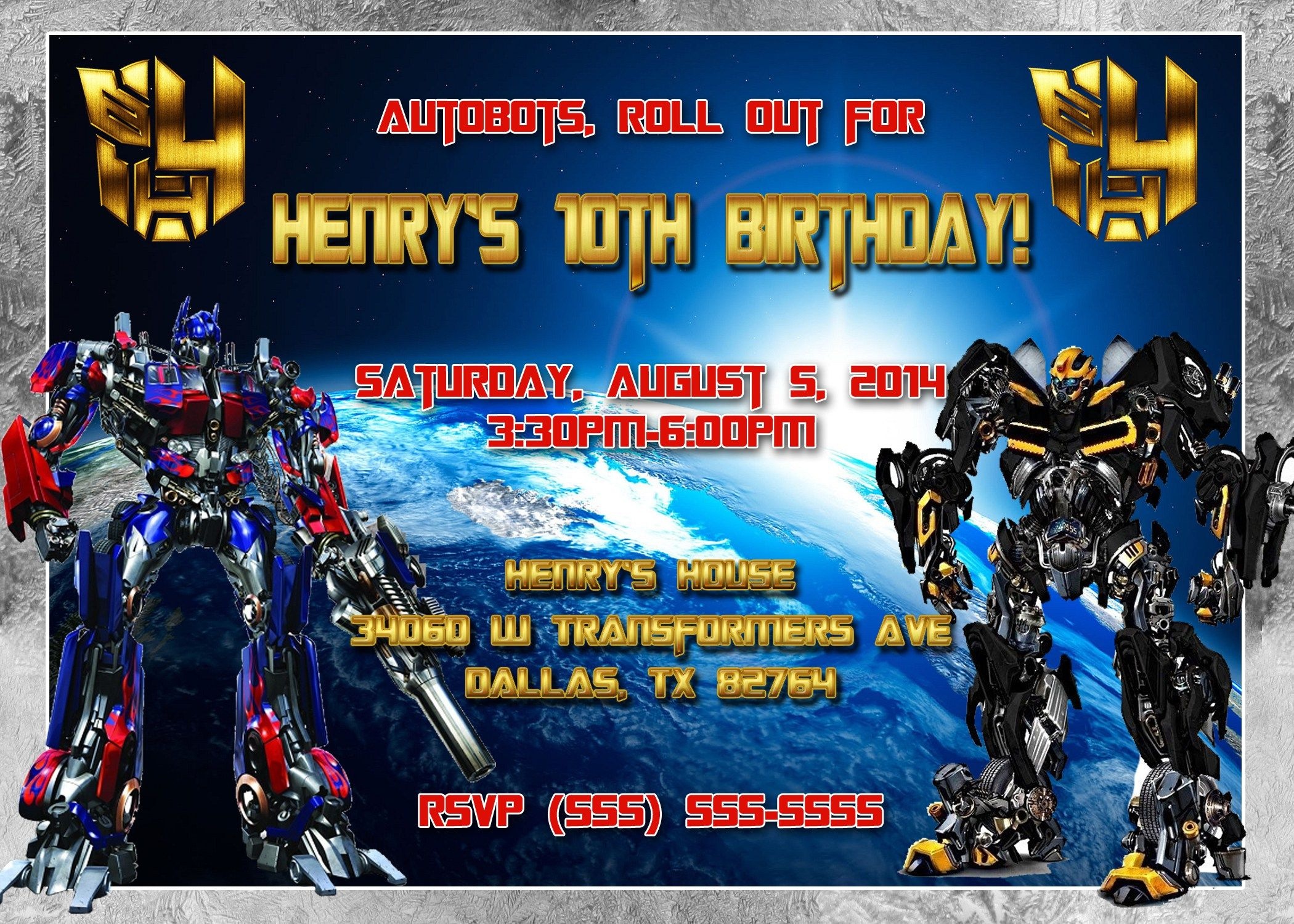 Transformer Invitation Template Transformers Birthday Invitations - Transformers Party Invitations Free Printable