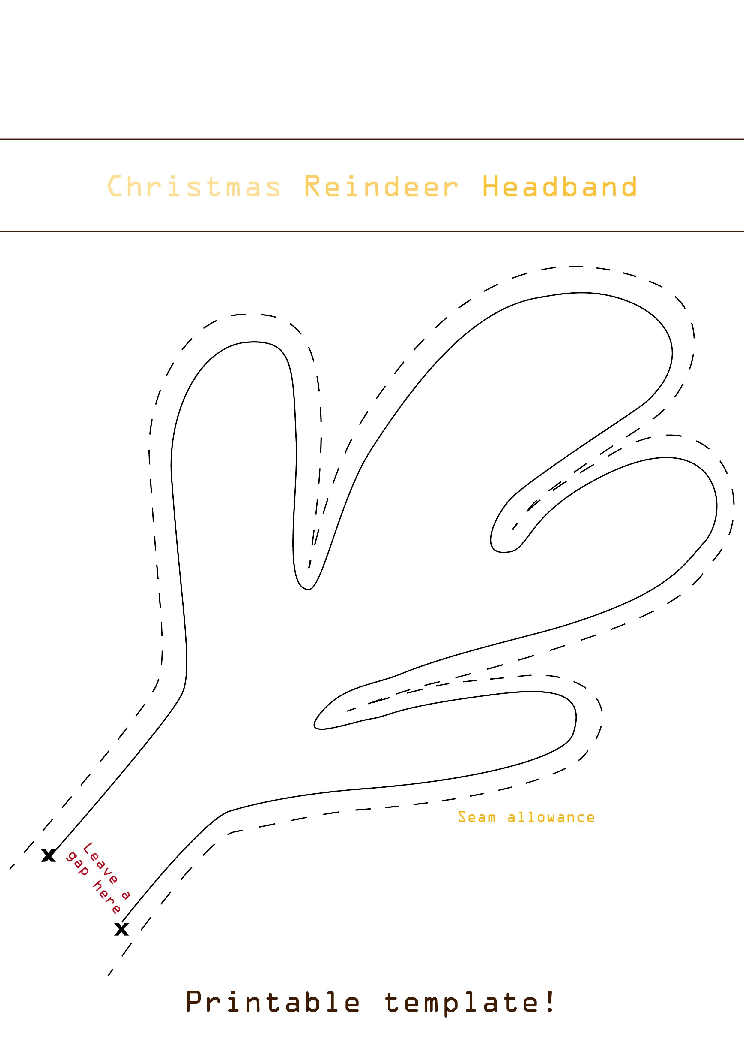 Turn Your Baby Into A Christmas Reindeer With This Adorable Homemade - Reindeer Antlers Template Free Printable