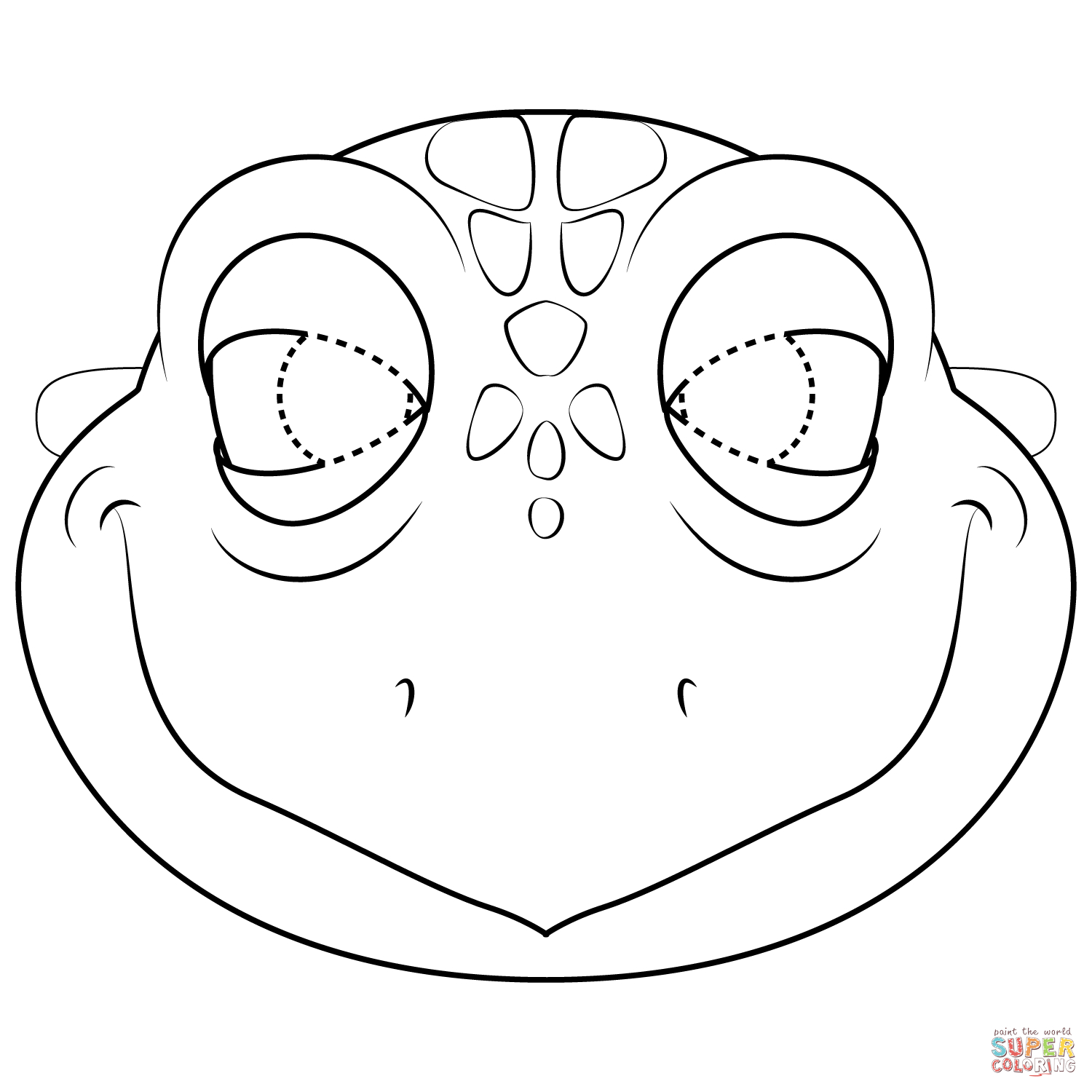 Turtle Mask Coloring Page | Free Printable Coloring Pages - Free Printable Lizard Mask