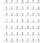 Two Digit (A) Combined Addition And Subtraction Worksheet | Addition   Free Printable Addition And Subtraction Worksheets