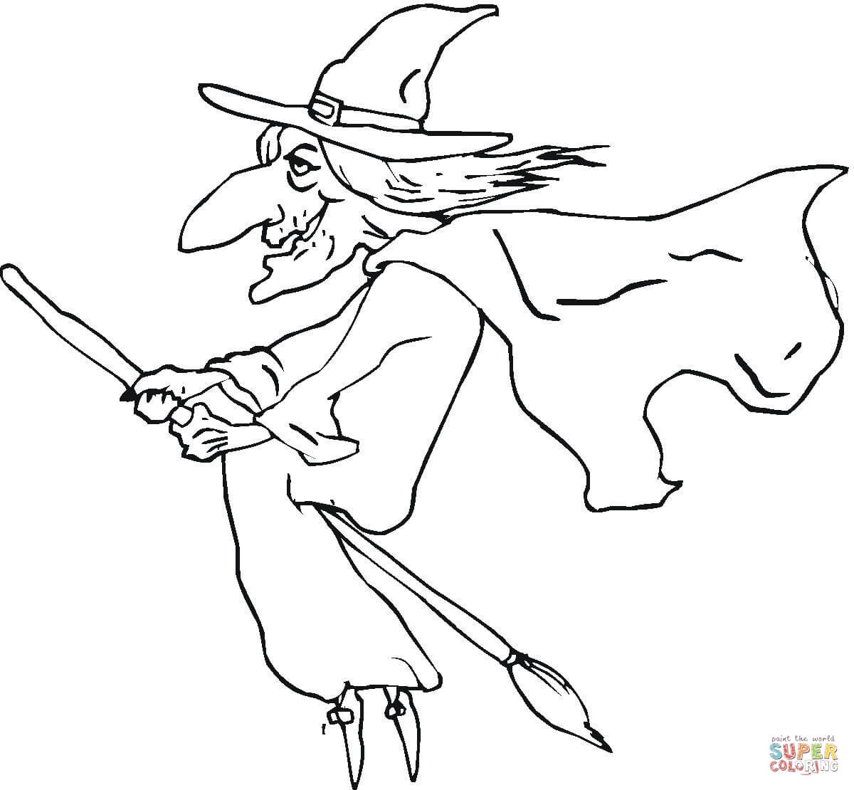 Ugly Old Witch Coloring Page | Free Printable Coloring Pages - Free Printable Pictures Of Witches