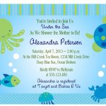 Under The Sea Baby Shower Invitations Free Templates | Invitations   Free Printable Turtle Baby Shower Invitations