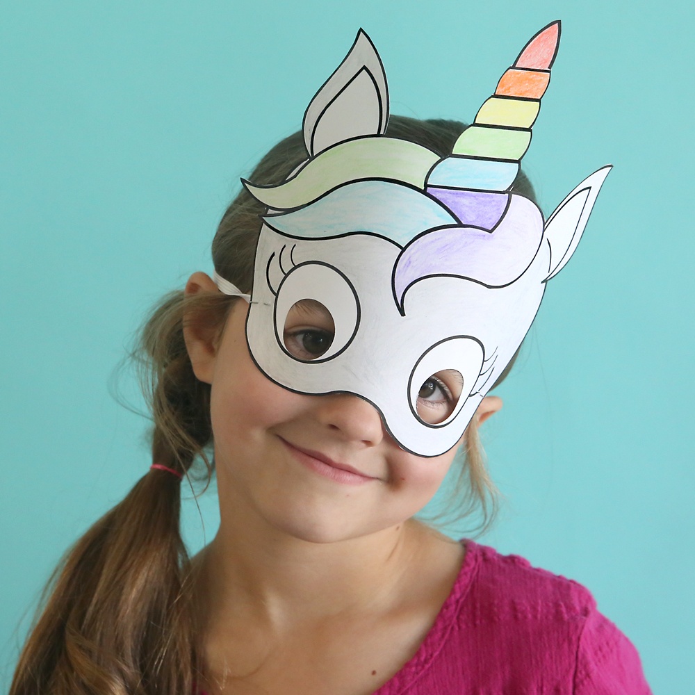 Unicorn Masks To Print And Color {Free Printable} - It&amp;#039;s Always Autumn - Free Printable Paper Masks