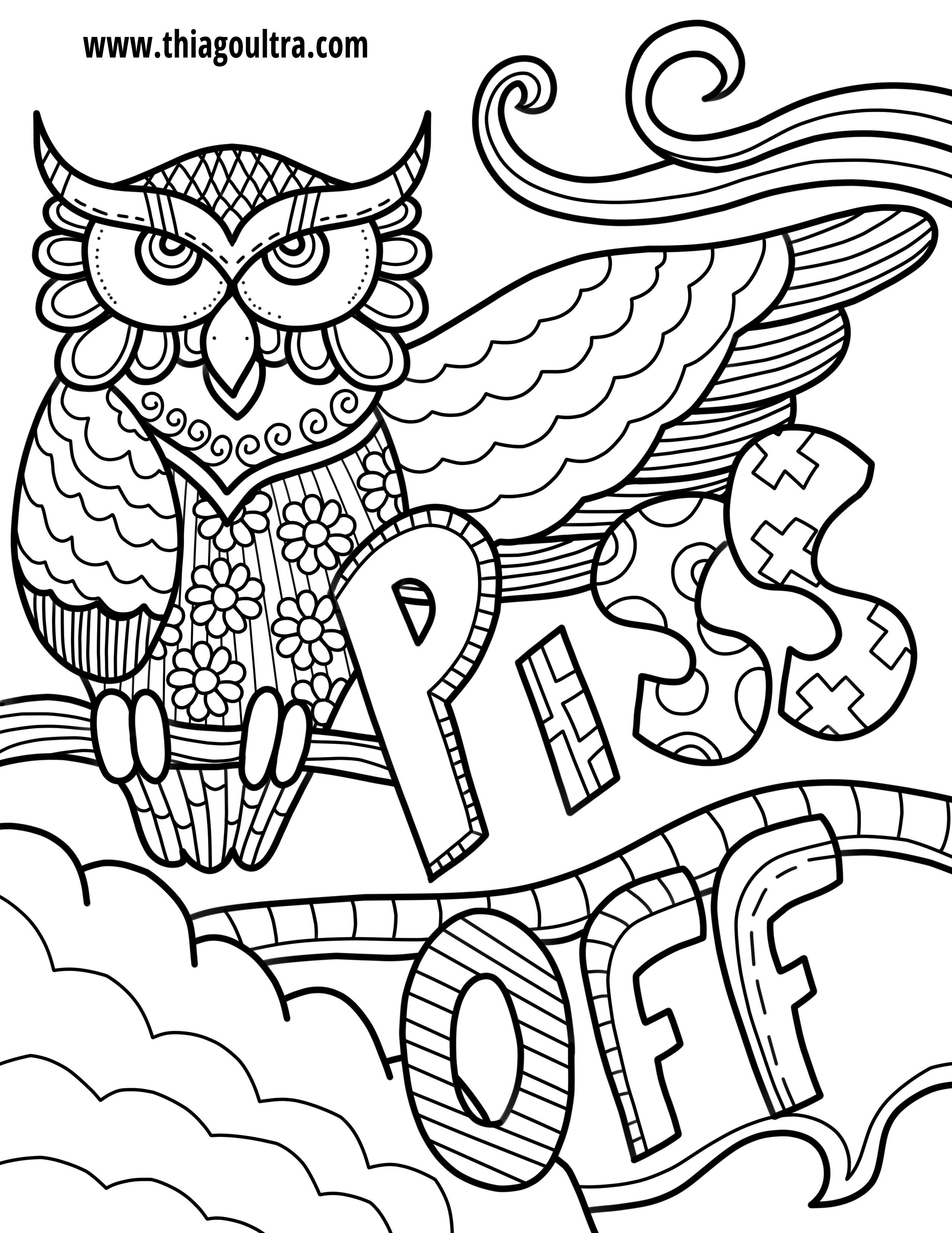 Free Printable Coloring Pages For Adults Only Swear Words - Free