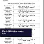 Unit Conversion Worksheets For Converting Metric/si Area To Other   Free Printable Physics Worksheets