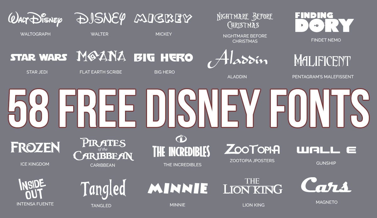 Updated: 59 Free Disney Fonts (June 2019 Edition) - Free Printable Disney Alphabet Letters